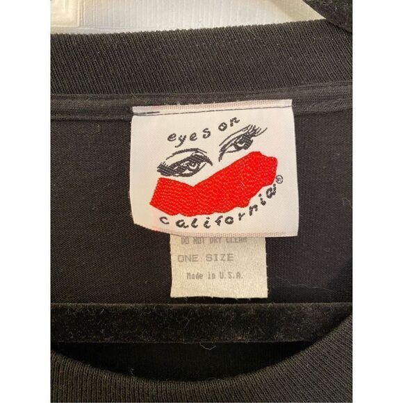 Vtg dead stock Y2K eyes on California hand-painted, puffy paint T-shirt ￼ - Picture 5 of 5